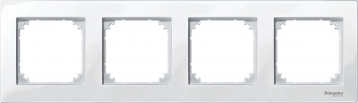 Рамка 4-постовая Merten System M M-Plan Белый глянец Merten M-Plan MTN515419