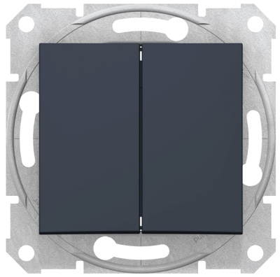 Выключатель 2-клавишный 10A Schneider Electric Sedna Графит Schneider Electric Sedna SDN0300170