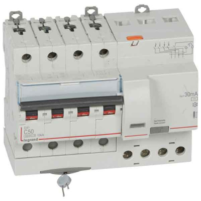 Дифференциальный автомат 4P 50A (C) 6kA тип AС 30mA Legrand DX3 Legrand АВДТ-DX3 411191