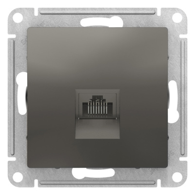 Розетка компьютерная RJ45 механизм Schneider Electric AtlasDesign Сталь Systeme Electric AtlasDesign ATN000983