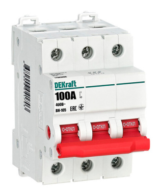 Выключатель-разъединитель 3Р 100А DEKraft ВН105-3P-100A DEKraft ВН-105 17093DEK