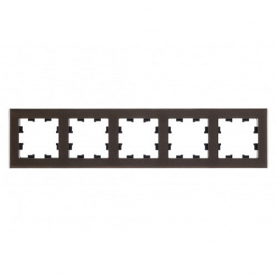 SE AtlasDesign Рамка 5-постовая органическое стекло Черный Nature Systeme Electric AtlasDesign Nature ATN321005