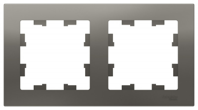 Рамка 2-постовая универсальная Schneider Electric AtlasDesign Сталь Systeme Electric AtlasDesign ATN000902