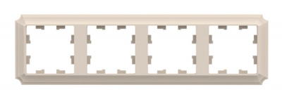 SE AtlasDesign ANTIQUE Рамка 4-постовая Бежевый Systeme Electric AtlasDesign ATN100204