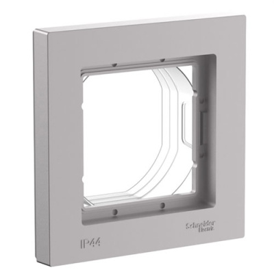 SE AtlasDesign Рамка 1-постовая Алюминий AQUA IP44 Systeme Electric AtlasDesign ATN440301