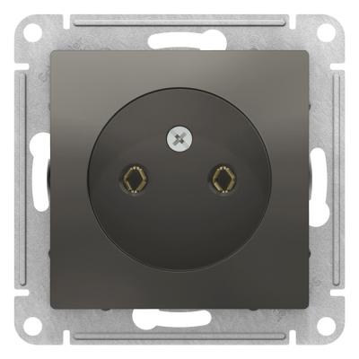 Розетка без заземления 16A механизм Schneider Electric AtlasDesign Сталь Systeme Electric AtlasDesign ATN000941