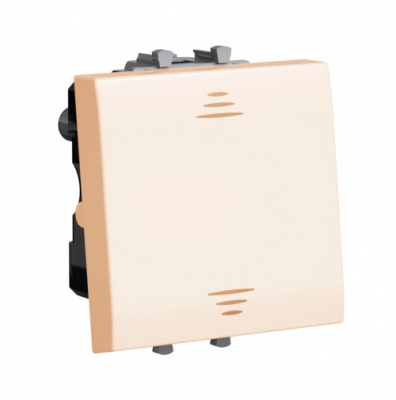 Выключатель двухполюсный одноклавишный модульный, "Avanti", "Ванильная дымка", 2 модуля DKC DKC Avanti 4405222DKC