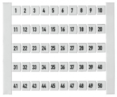 Маркировка для клемм белый Weidmuller DEK 5 FW 1-50 Weidmuller  0473460001