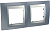 Рамка 2-постовая Schneider Electric Unica Top Грей/Алюминий