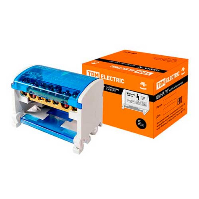 Шина "N" нулевая на DIN-рейку в корпусе 2х7групп 100A TDM TDM ELECTRIC TDM Шины SQ0801-0007