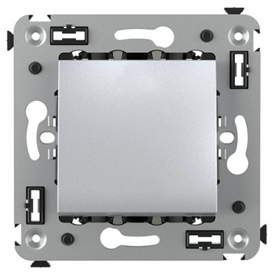 Выключатель одноклавишный в стену, "Avanti", "Закаленная сталь" DKC DKC Avanti 4404103DKC