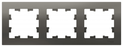 Рамка 3-постовая универсальная Schneider Electric AtlasDesign Сталь Systeme Electric AtlasDesign ATN000903