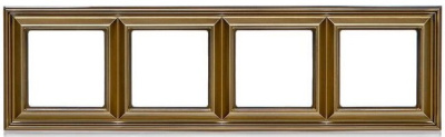 Рамка 4-постовая Jung Eco Profi DECO Античная латунь Jung Eco Profi DECO EPD484AT