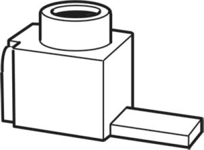 Переходник изолированный штырьевой прямой сечение 6-50мм2 наконечник 15х4мм ABB AST50/15S ABB  2CDL200011R5015