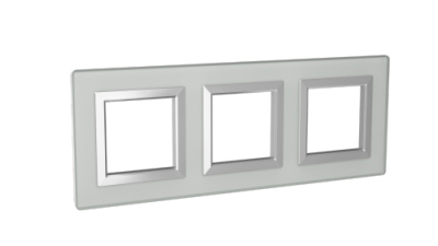 Рамка из натурального стекла,"Avanti", светло-серая, 6 модулей DKC DKC Avanti 4404826DKC