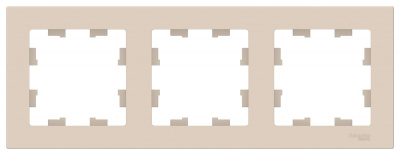 Рамка 3-постовая универсальная Schneider Electric AtlasDesign Бежевый Systeme Electric AtlasDesign ATN000203