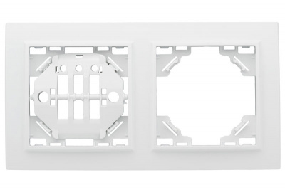 Рамка 2-постовая горизонтальная EKF Basic Минск Белый EKF Минск ERM-G-302-10