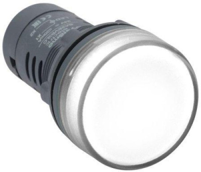 Systeme Electric Лампа сигнальная SB7 моноблочная 22мм белая LED 230В АС Systeme Electric SB7 SB7EV07MP