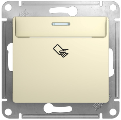 Выключатель карточный 10A (схема 6) Systeme Electric Glossa Бежевый Systeme Electric Glossa GSL000269