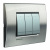 Рамка прямоугольная 3 мод Bticino Living Light Фактурная сталь Bticino Living Light LNA4803ACS