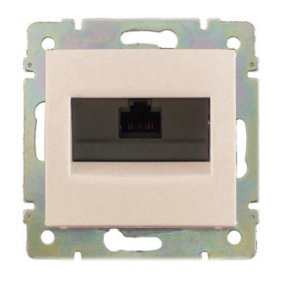 Розетка информационная 1-ая RJ45 кат.6 STP на винтах Legrand Valena Слоновая кость Legrand Valena 774144