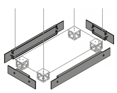 Фланец цоколя передний/задний 100х800мм ABB IS2 ABB IS2 ZN8000