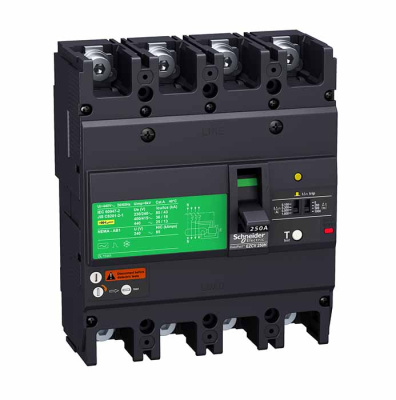 3П3Т Автоматический выключатель С ДИФ.ЗАЩ. 36 кА/415В 100A Schneider Electric Schneider Electric  EZCV250H3100