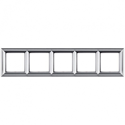 Рамка 5-постовая Jung Eco Profi DECO Алюминий Jung Eco Profi DECO EPD485AL