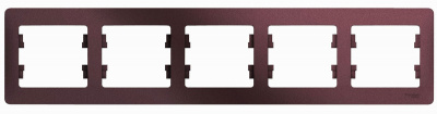 Рамка 5-постовая горизонтальная Systeme Electric Glossa Баклажановый Systeme Electric Glossa GSL001105