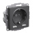 SE AtlasDesign Розетка c 2 USB Базальт 16А A+A 5В/24А 2х5В/12А механизм Systeme Electric AtlasDesign ATN001430