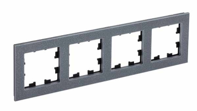 Рамка 4-постовая мрамор Schneider Electric AtlasDesign Nature Айс Грей Systeme Electric AtlasDesign Nature ATN343204