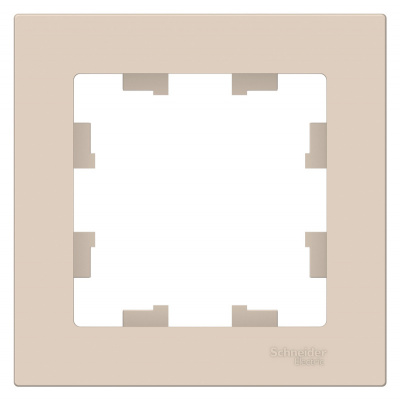 Рамка 1-постовая Schneider Electric AtlasDesign Бежевый Systeme Electric AtlasDesign ATN000201