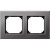 Рамка 2-постовая Merten M-Elegance металл Серый родий Merten M-Elegance MTN403214