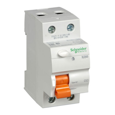 Диф. выкл. нагрузки ВД63 2П 25A 300MA АС, испания Schneider Electric Schneider Electric  11451