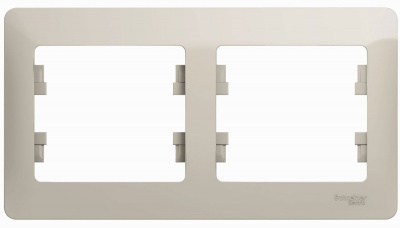 Рамка 2-постовая горизонтальная Systeme Electric Glossa Молочный Systeme Electric Glossa GSL000902