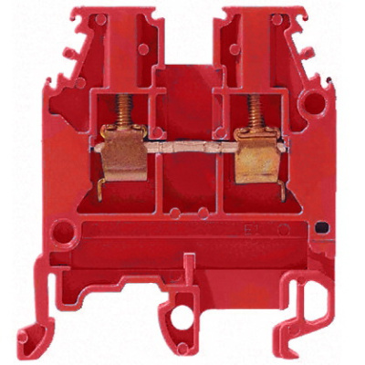 Клеммник на DIN-рейку 2,5мм.кв. (красный); AVK2,5 RD Klemsan Klemsan  304204