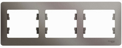 Рамка 3-постовая горизонтальная Systeme Electric Glossa Платина Systeme Electric Glossa GSL001203