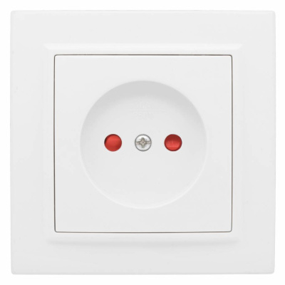 Розетка 1-местная СП без заземления 10 А с защитными шторками EKF Basic Минск Белый EKF Минск ERR10-022-100