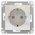 Розетка с заземлением 16A механизм Schneider Electric AtlasDesign Жемчуг Systeme Electric AtlasDesign ATN000443