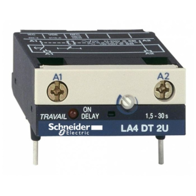 Электронный модуль срабатывания время задержки 1,5-30 сек AC 24/250V Schneider Electric Schneider Electric  LA4DT2U