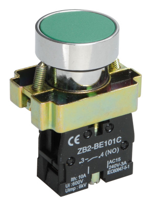Кнопка управления LAY5-BA31 без подсветки зеленая 1з IEK IEK  BBT60-BA-K06