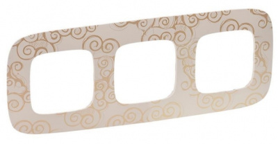 Рамка 3-постовая Legrand Valena Allure Нарцисс золото Legrand Valena Allure 754353