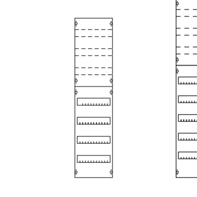 Панель распределительная EDF для устройств и зажимов 1050х250мм DIN125мм, 7рядов/84мод ABB ABB CombiLine-M 1V3KA