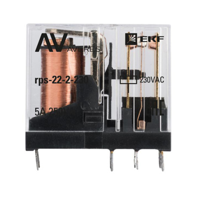 Реле промежуточное РП slim 22/2 5A 230В AC EKF AVERES   rps-22-2-230