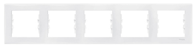 Рамка 5-постовая горизонтальная Schneider Electric Sedna Белый Schneider Electric Sedna SDN5800921