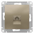 Розетка телефонная RJ11 механизм Schneider Electric AtlasDesign Шампань Systeme Electric AtlasDesign ATN000581