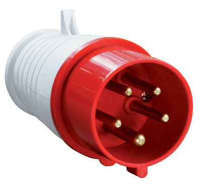 Вилка переносная 3P+РЕ+N 16A/380V IP44 красный IEK ССИ-015 IEK ССИ PSR02-016-5