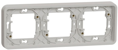 Рамка 3-постовая горизонтальная IP55 Schneider Electric Mureva Styl Белый Schneider Electric Mureva Styl MUR39109