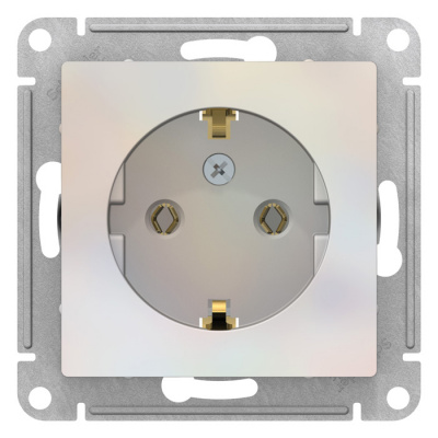 Розетка с заземлением 16A механизм Schneider Electric AtlasDesign Жемчуг Systeme Electric AtlasDesign ATN000443