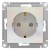Розетка с заземлением 16A механизм Schneider Electric AtlasDesign Жемчуг Systeme Electric AtlasDesign ATN000443